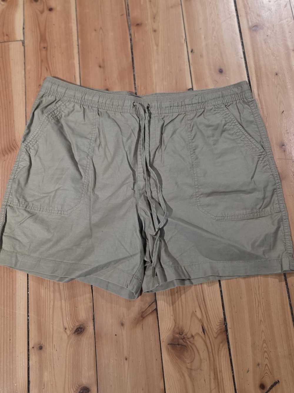 Tahari Drawstring Olive Shorts
